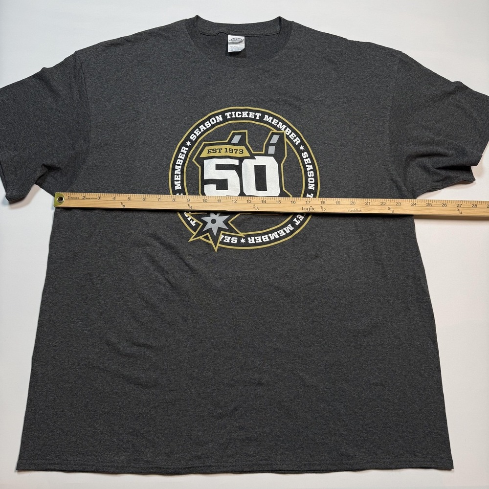 San Antonio Spurs Shirt Mens 2XL Gray NBA Basketball 50 Season Ticket Member - Picture 5 of 6